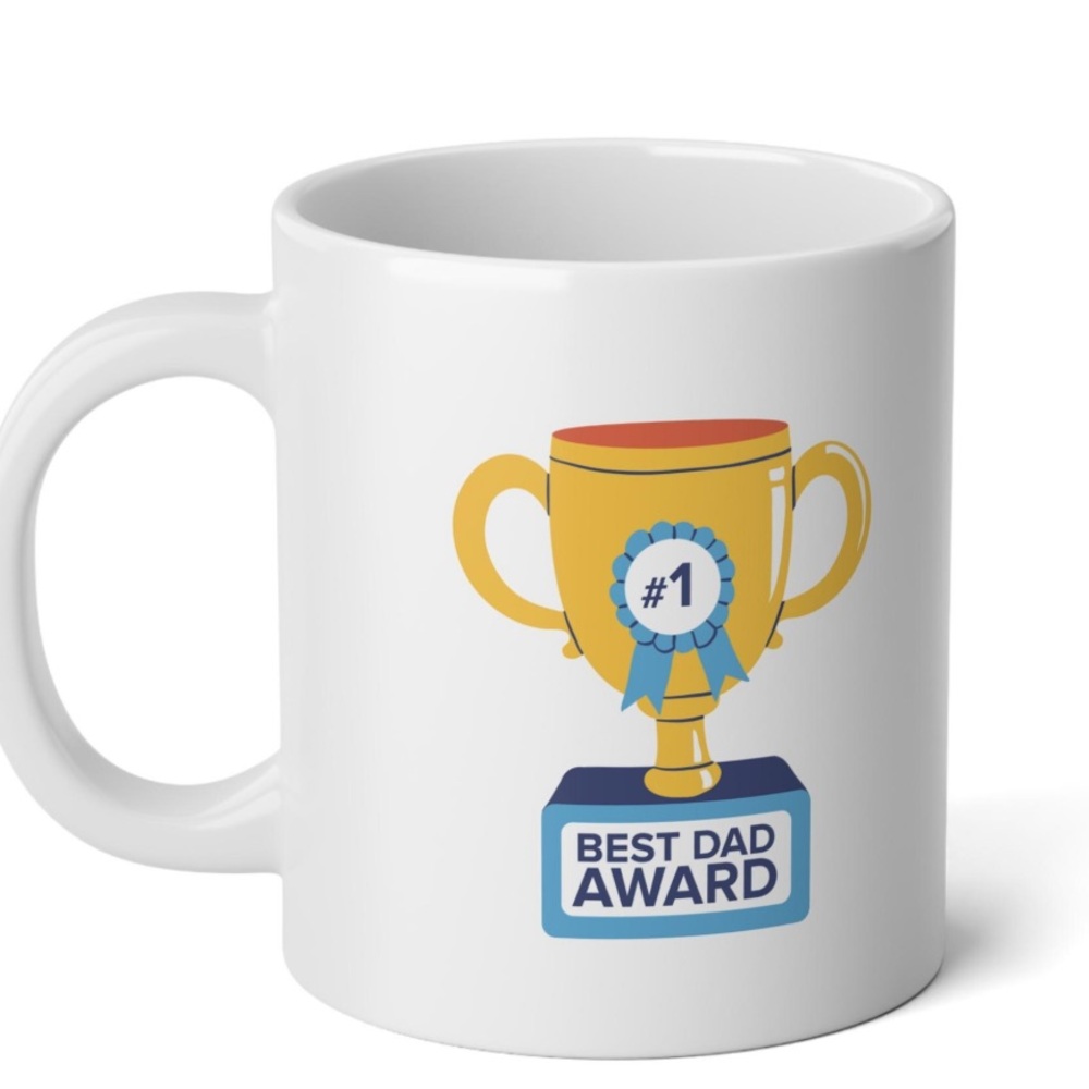 Best Dad Award White JUMBO 20 oz Mug